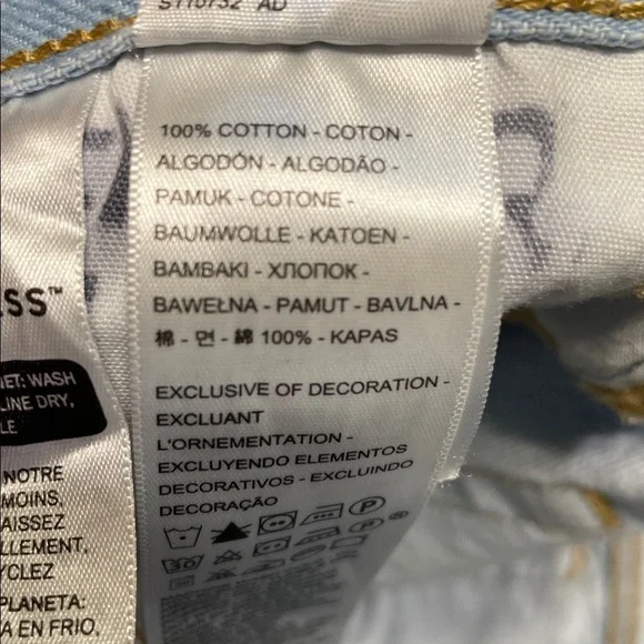 Levi's 501 Skinny Premium Light Wash Button Fly Straight Leg Distressed Denim 28 - Picture 11 of 13